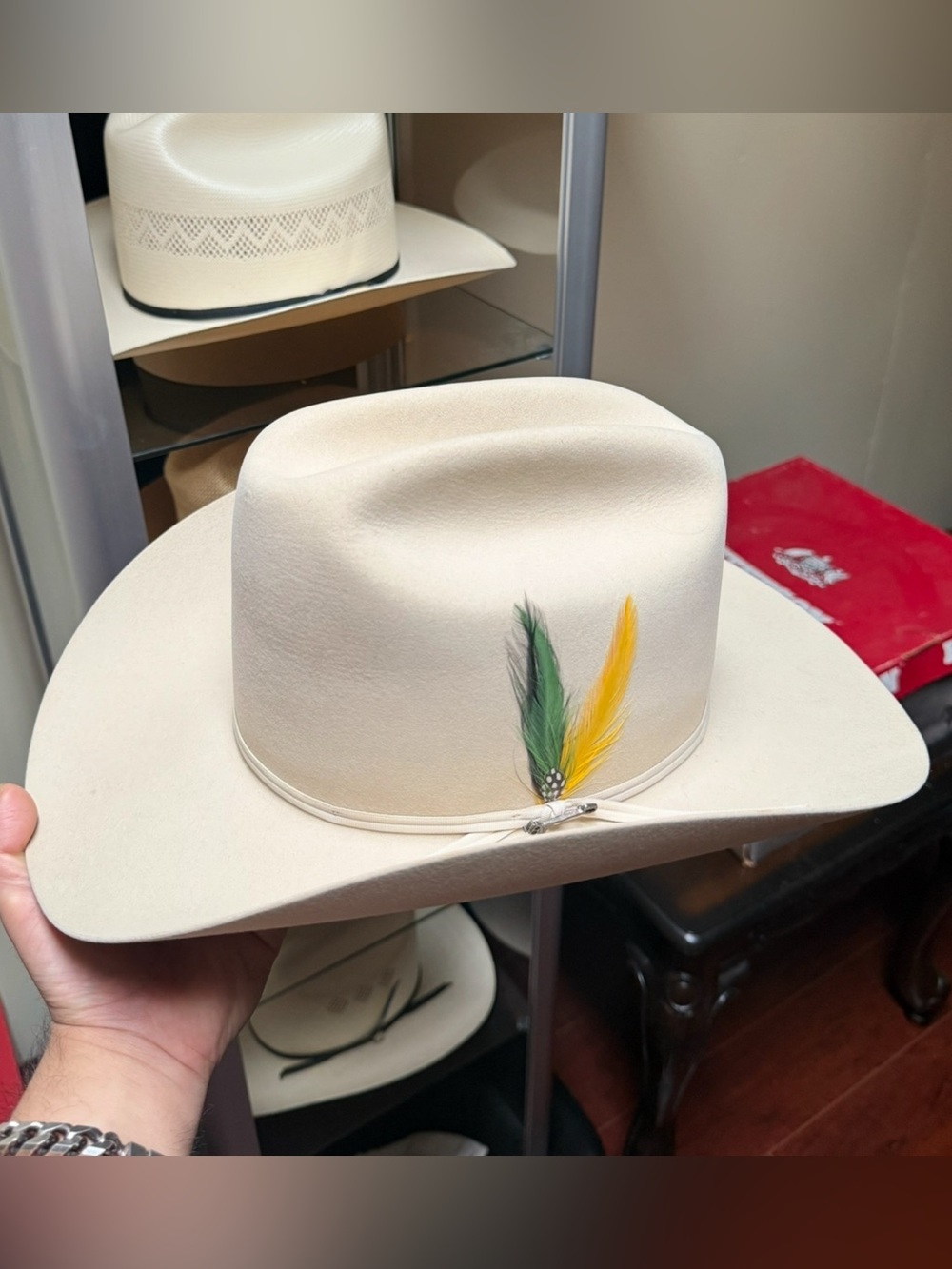 Stetson 10X Beaver Felt Western Hat Cream